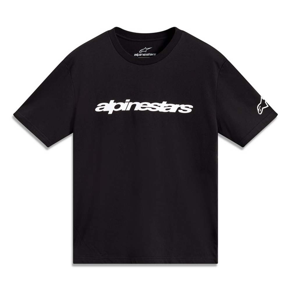 알파인스타즈 티 RACE WORDMARK SS CSF BLACK/WHITE