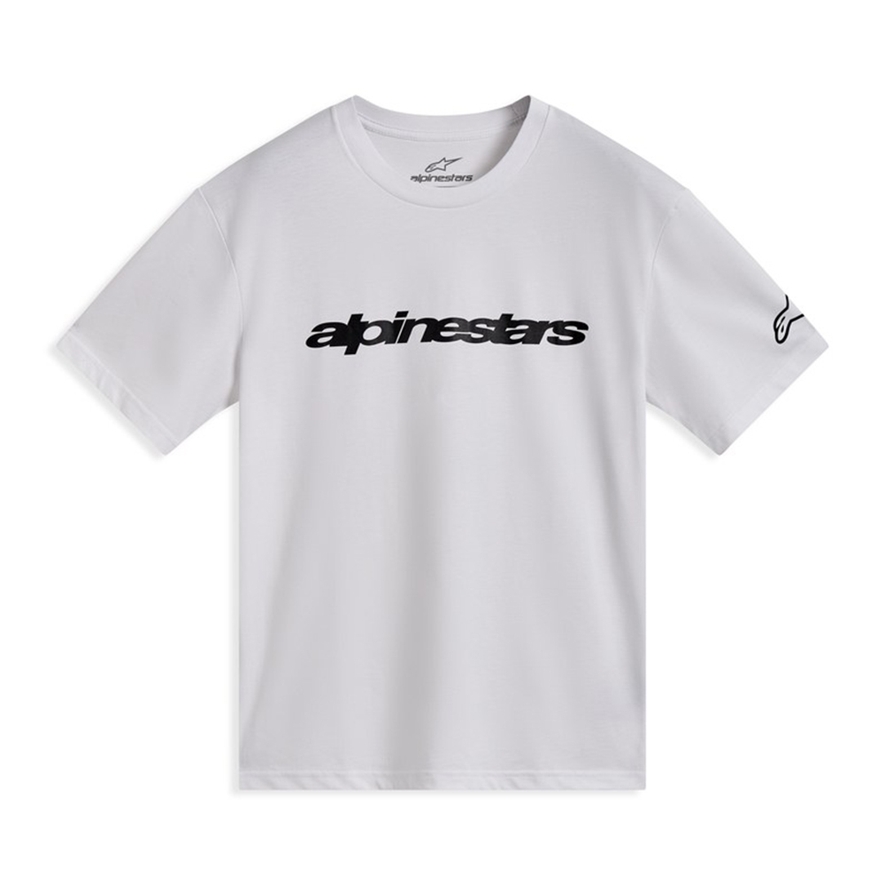 알파인스타즈 티 RACE WORDMARK SS CSF WHITE/BLACK
