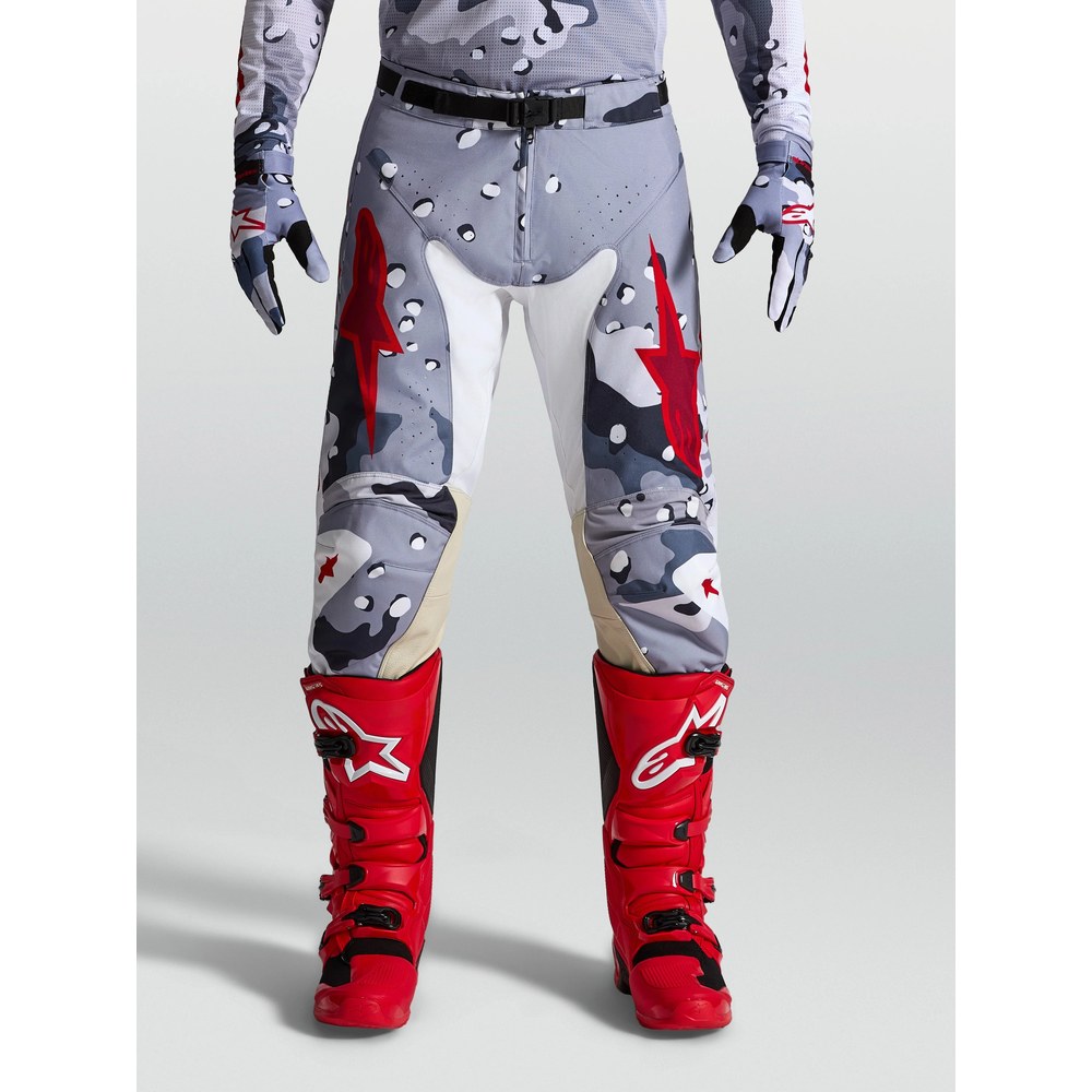 알파인스타즈 팬츠 RACER AIR LONE GRAY CAMO WHITE FIRE RED