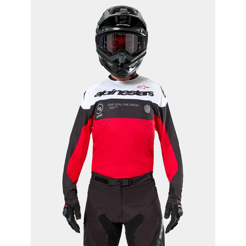 알파인스타즈 져지 PRO-DURA BLACK BRIGHT RED WHITE