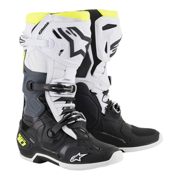 알파인스타 부츠 TECH-10, BLACK WHITE YELLOW FLUO