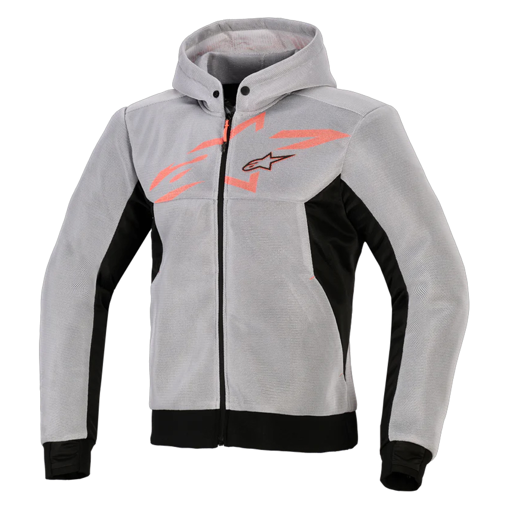 알파인스타 CHROME SUPERAIRFLOW 후드 BLACK MID GRAY RED FLUO