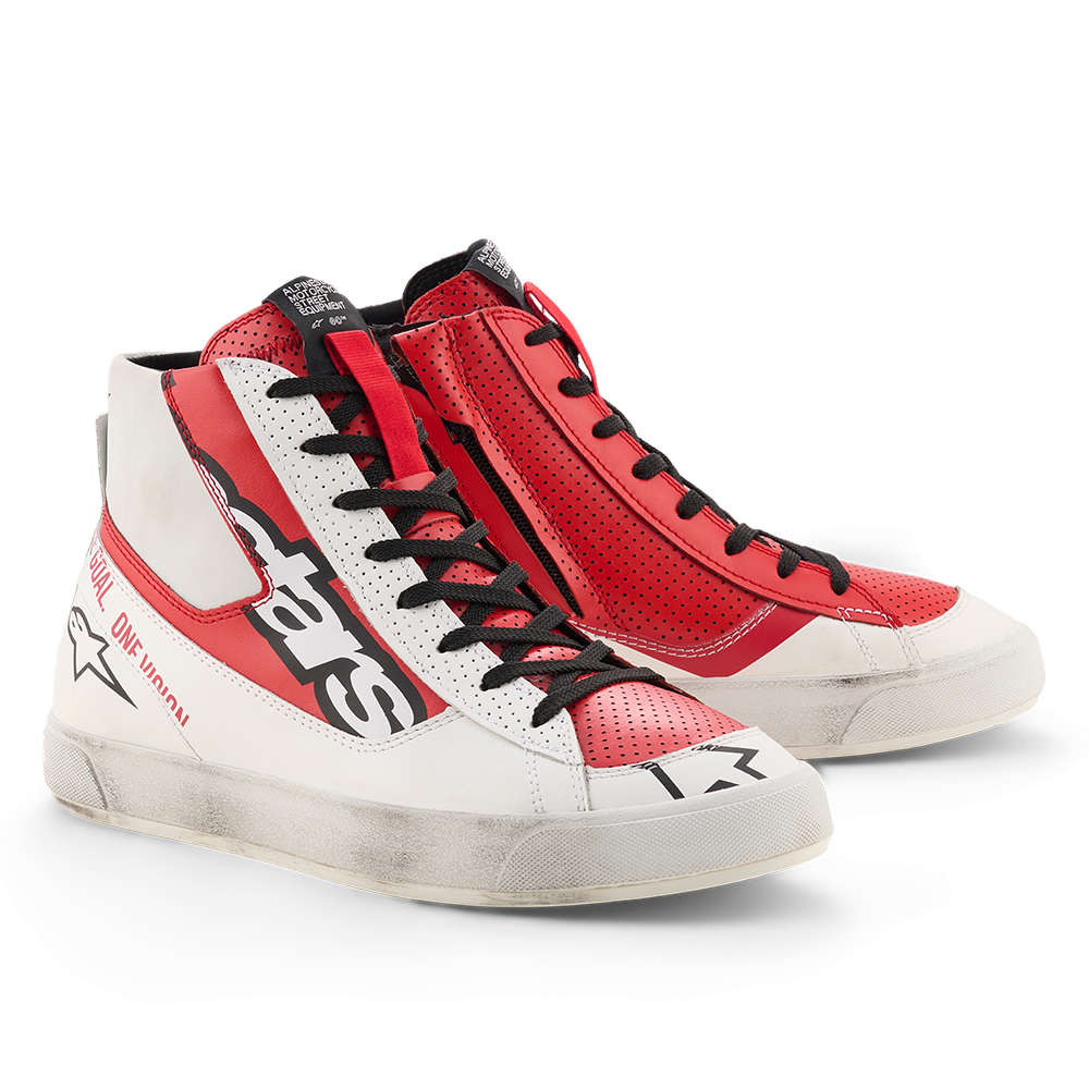 알파인스타 STATED FLAIR 부츠 WHITE BRIGHT RED