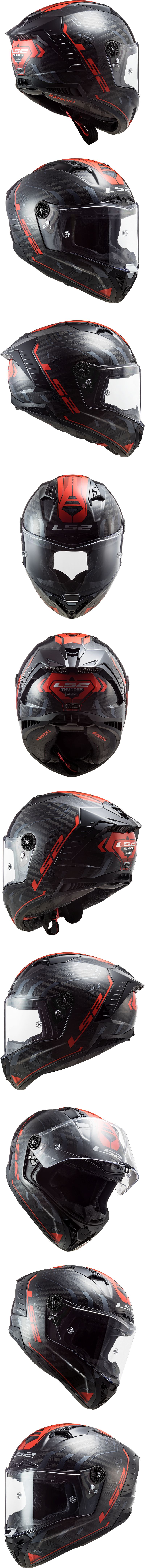 LS2 헬멧 FF805 THUNDER SPUTNIK GLOSS METAL RED