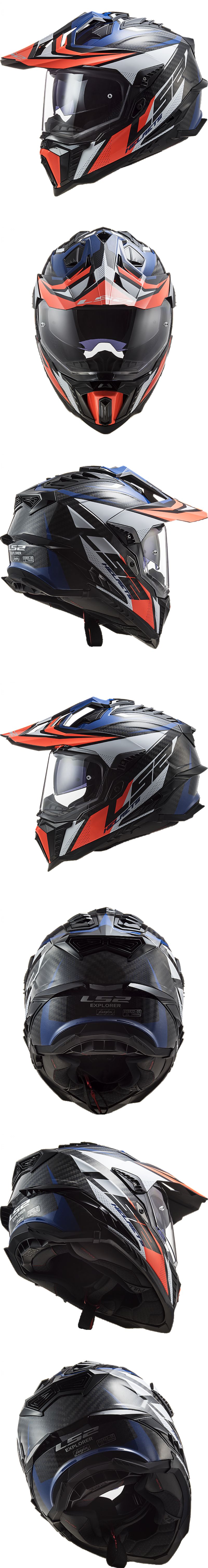 LS2 헬멧 MX701 C EXPLORER FOCUS G.BLUE WHITE RED