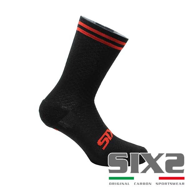 식스투 MERINOS SOCKS BLACK/RED (메리노스 양말 블랙/레드)