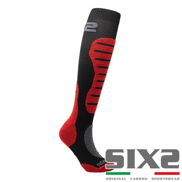 식스투 MERINOS MOT2 BLACK/RED (메리노스 레이싱 양말 블랙/레드)