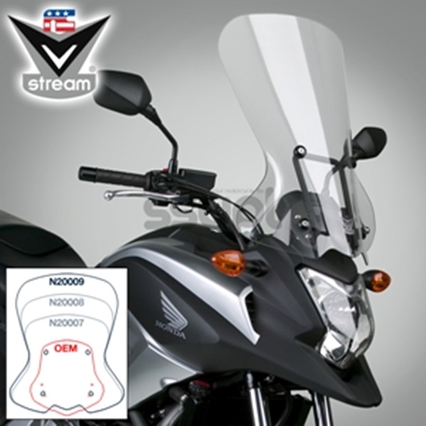 네셔널싸이클 혼다 NC700X 12-15 VStream 투어링 윈드스크린 클리어 N20009