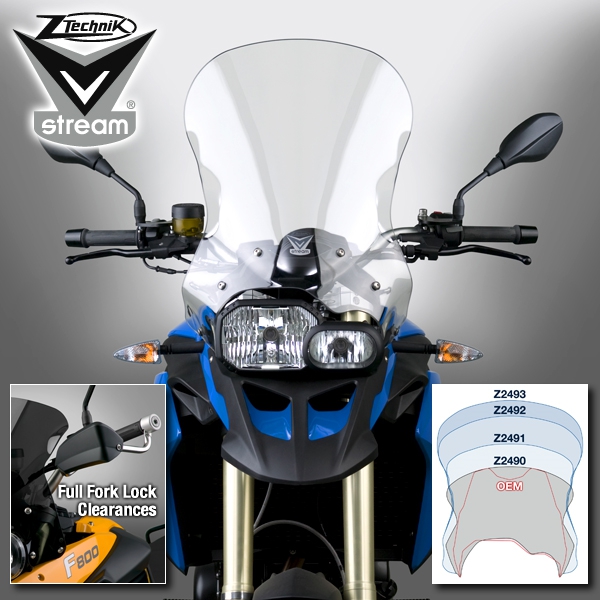 제트테크닉 BMW F800GS 13-18 미듐 투어링 윈드스크린 Z2492