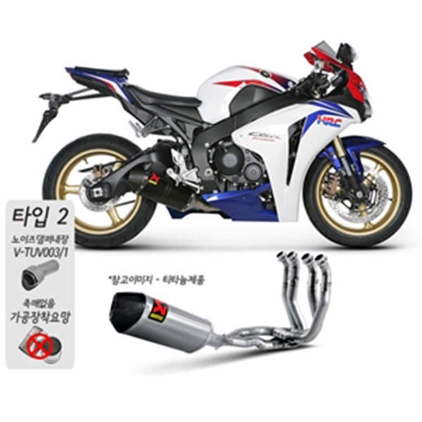 아크라포빅 혼다 CBR1000RR '08~'11 (ABS없는모델) 머플러 풀시스템 카본 (Racing-line)