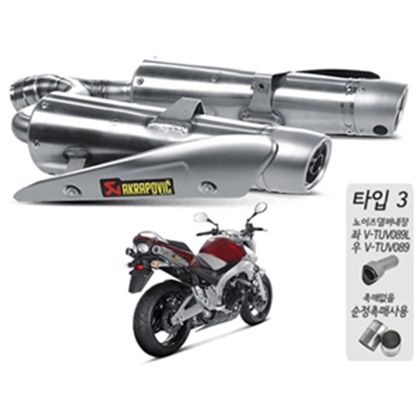 아크라포빅 스즈키 GSR600 '06~'11 머플러 슬립온 STAINLESS