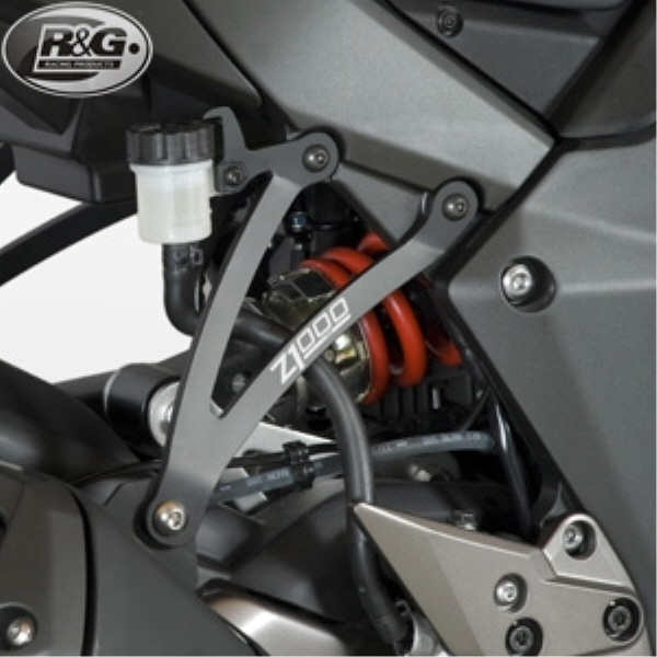 [해외] R&G 가와사키 Z1000 10-17, Z1000R 17-20, Z1000SX 11-13 머플러 브라켓(1조/블랙) EH0054BK