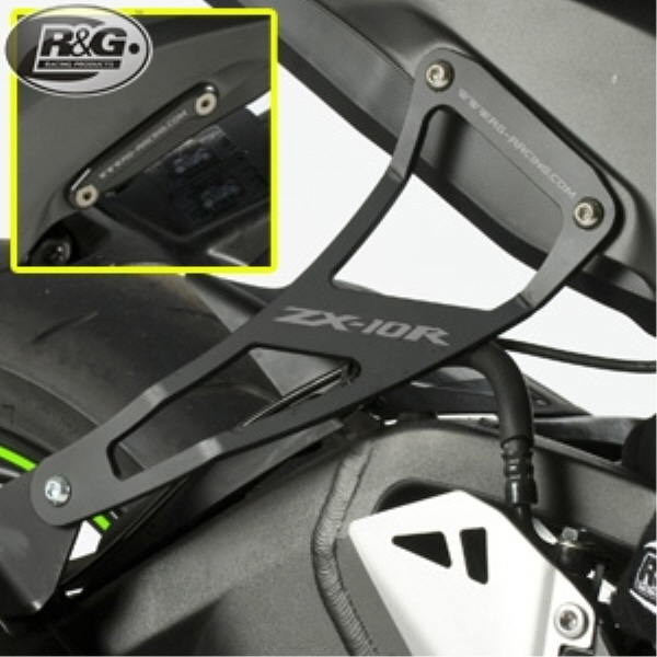 [해외] R&G 가와사키 ZX10R 11이상, ZX10RR 21이상 텐덤스텝커버+머플러 브라켓 세트 EH0047BKA