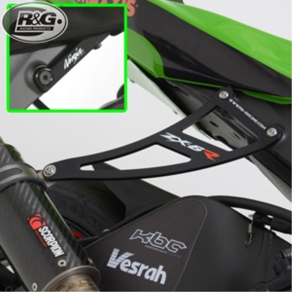 R&G 가와사키 ZX6R 09이상 텐덤스텝커버+머플러 브라켓세트 EH0043BKA
