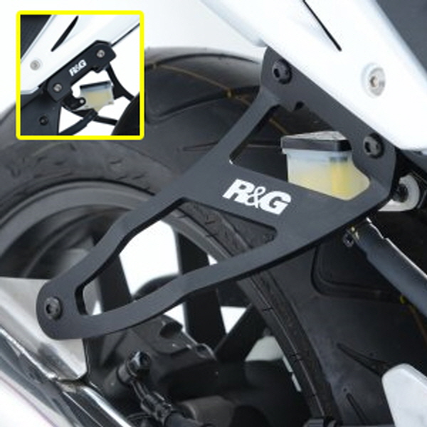 [해외] R&G 혼다 CBR500R 13-15, CBR5000F 13-15, CBR500X 13-16 텐덤스텝커버+머플러 브라켓세트 (1EA/블랙) EH0057BKA