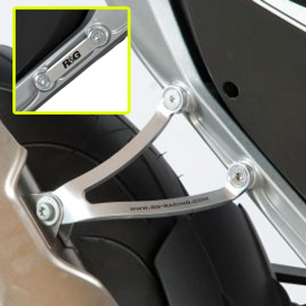 [해외] R&G KTM 690 Duke 12, 690 Duke R 13이상 텐덤스텝커버+머플러 브라켓세트 (1EA/실버) EH0052SIA