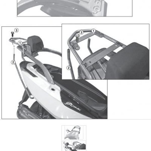 GIVI 킴코 G딩크125-300 '12-14 리어캐리어