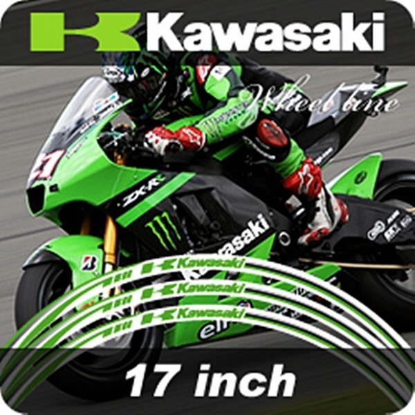 MOTOSTK 고급 4D 휠 스티커 17인치 범용 가와사키