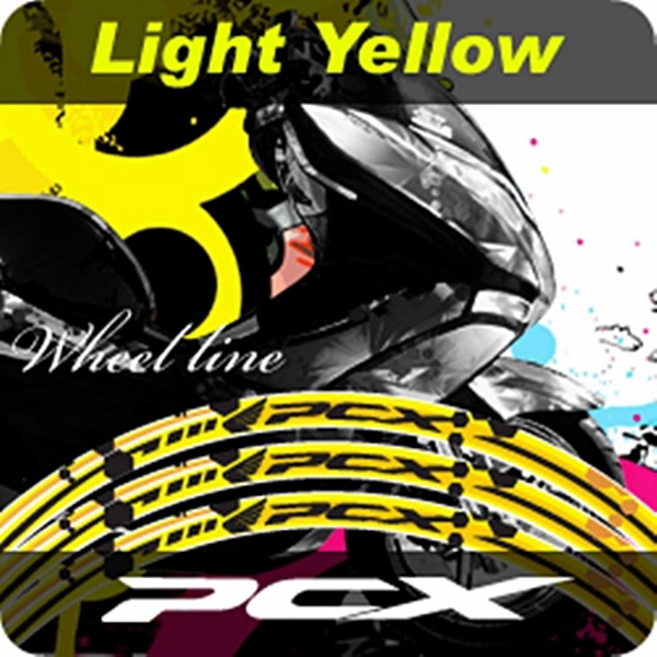 MOTOSTK 고급 4D 휠 스티커 혼다 PCX-C