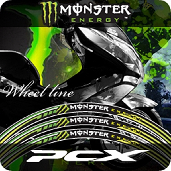 MOTOSTK 고급 4D 휠 스티커 혼다 PCX-F
