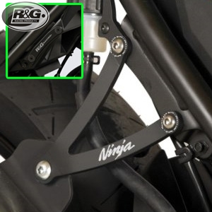 [해외] R&G 가와사키 Z250/300 텐덤스텝커버+머플러 브라켓세트 (1EA/블랙) EH0055BKA