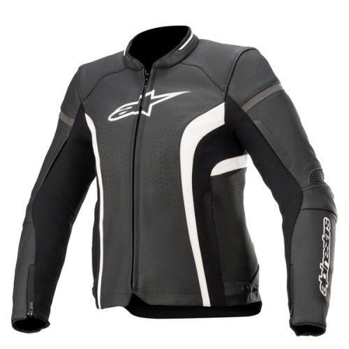 알파인스타즈 자켓 STELLA KIRA V2 LEATHER JKT, BLACK WHITE