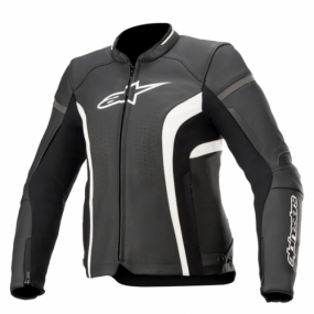 알파인스타 자켓 STELLA KIRA V2 LEATHER JKT, BLACK WHITE