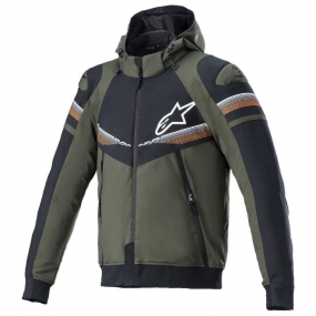 알파인스타즈 자켓 SEKTOR V2 TECH HOODIE, FOREST BLACK ORANGE FLUO