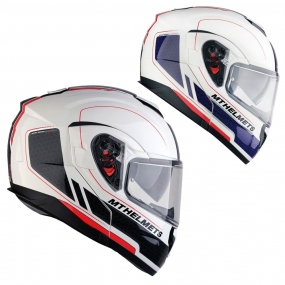 MT 헬멧 ATOM SV RACELINE 화이트
