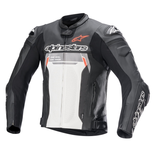알파인스타즈 자켓 가죽 MISSILE V2 IGNITION BLACK WHITE