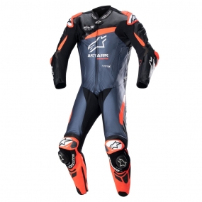 알파인스타즈 슈트 GP PLUS V4 1PC BLACK RED FLUO DARK BLUE