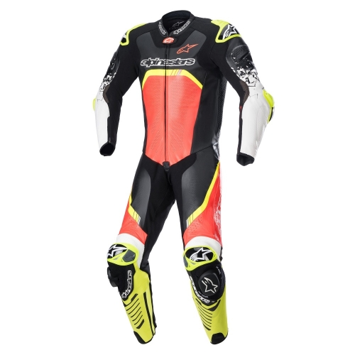 알파인스타즈 슈트 GP TECH V4 1 PC BLACK RED FLUO YELLOW