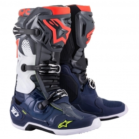 알파인스타즈 오프로드 부츠 TECH-10, DARK GRAY DARK BLUE RED