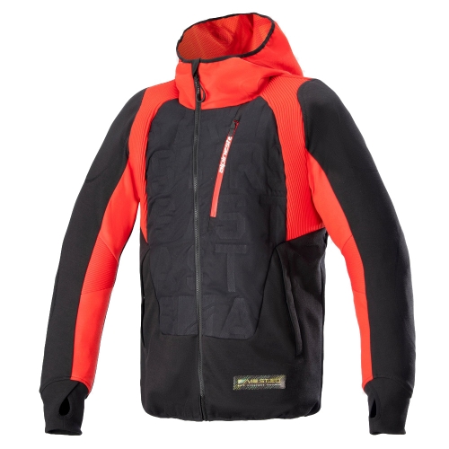 알파인스타즈 후드 자켓 MO.ST.EQ HYBRID BLACK FLAME RED