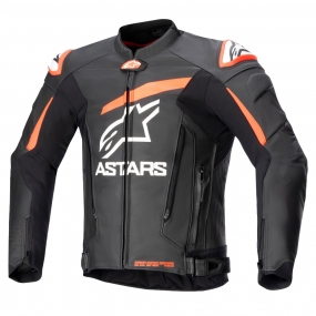 알파인스타즈 가죽 자켓 GP PLUS V4 BLACK RED FLUO WHITE