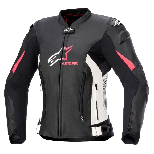 알파인스타즈 가죽 자켓 GP PLUS V4 여성용 BLACK WHITE DIVA PINK