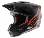 알파인스타즈 헬멧 S-M5 COMPASS BLACK ORANGE FLUO