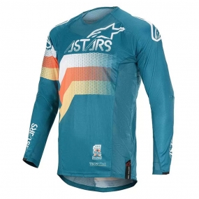 알파인스타 져지 TECHSTAR VENOM JERSEY PETROL W/ORG F