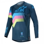 알파인스타즈 져지 TECHSTAR VENOM JERSEY NAVY/AQUA/PINK F