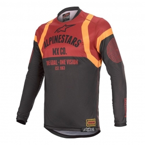 알파인스타 져지 RACER TECH FLAGSHIP JERSEY B/BORDEAUX ORG