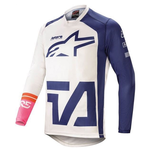 알파인스타즈 져지 RACER COMPASS JERSEY OFF WHITE NAVY PINK FLUO
