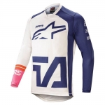 알파인스타즈 져지 RACER COMPASS JERSEY OFF WHITE NAVY PINK FLUO