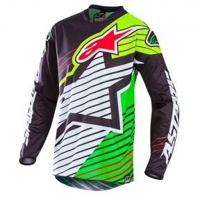 알파인스타즈 져지 RACER BRAAP JERSEY BLK/WHT/GRN