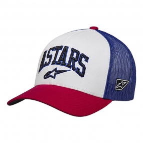 알파인스타즈 모자 DUNKER TRUCKER 화이트 레드 블랙