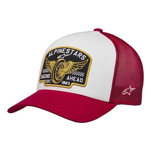 알파인스타즈 모자 HERITAGE PATCH TRUCKER 화이트 레드