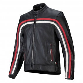 알파인스타즈 자켓 DYNO LEATHER 가죽 블랙루비레드ECRU