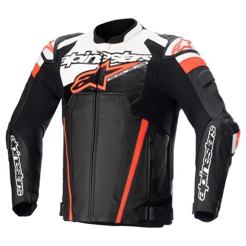 알파인스타즈 자켓 GP IGNITION LEATHER AIRFLOW 아시아핏 가죽 블랙화이트레드플루