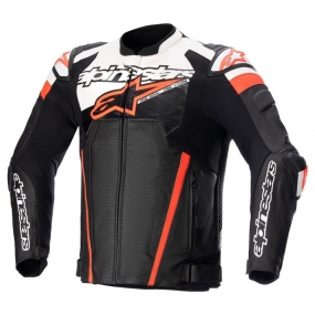 알파인스타즈 자켓 GP IGNITION LEATHER AIRFLOW 아시아핏 가죽 블랙화이트레드플루