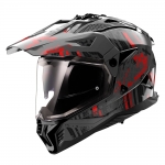 LS2 헬멧 MX702 PIONEER II CRAZY BLACK RED