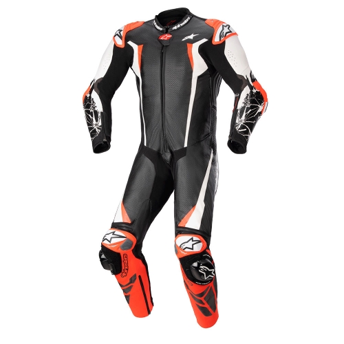 알파인스타즈 슈트 RACING ABSOLUTE V2 1 PC 가죽 블랙 화이트 레드 플루